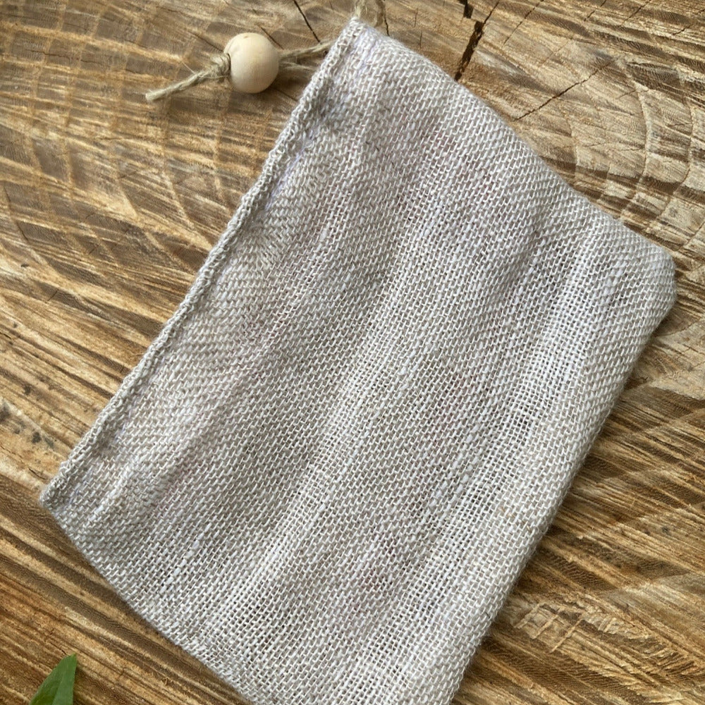 Filtre à thé lavable en lin naturel