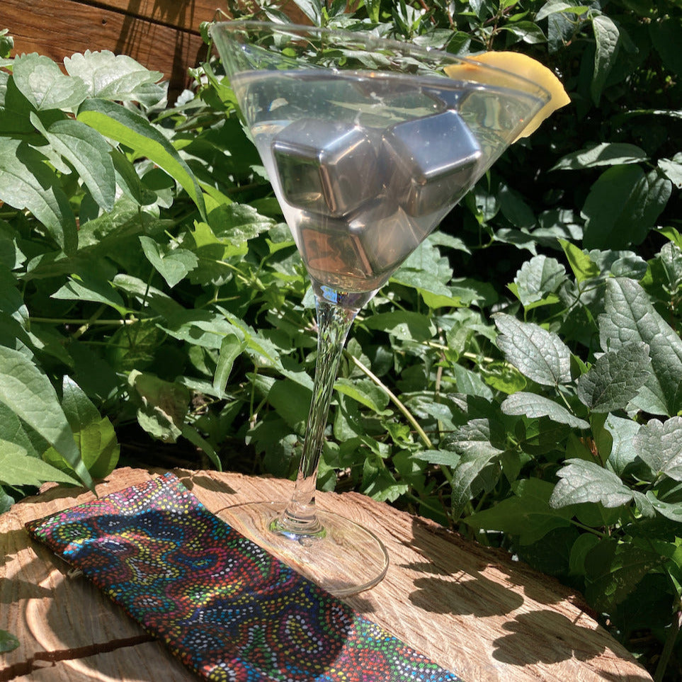 Ensemble de Glaçon INOX, Ice Whisky en Acier Inoxydable, Glaçon Reutilisable et sans Dilution, Cubes de 4 pièces, Technologie de Refroidissement Elevée