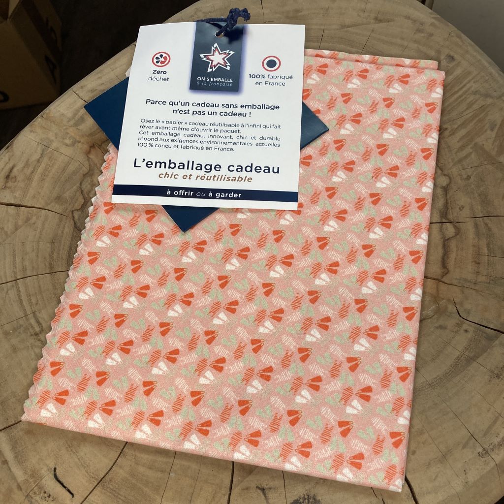 Feuille cadeau réutilisable rouge