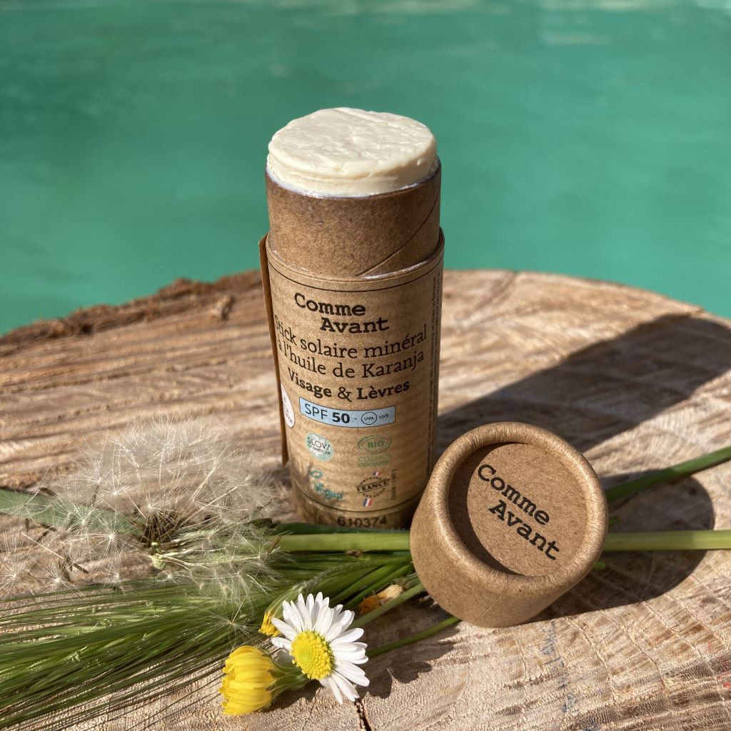 stick solaire naturel format voyage