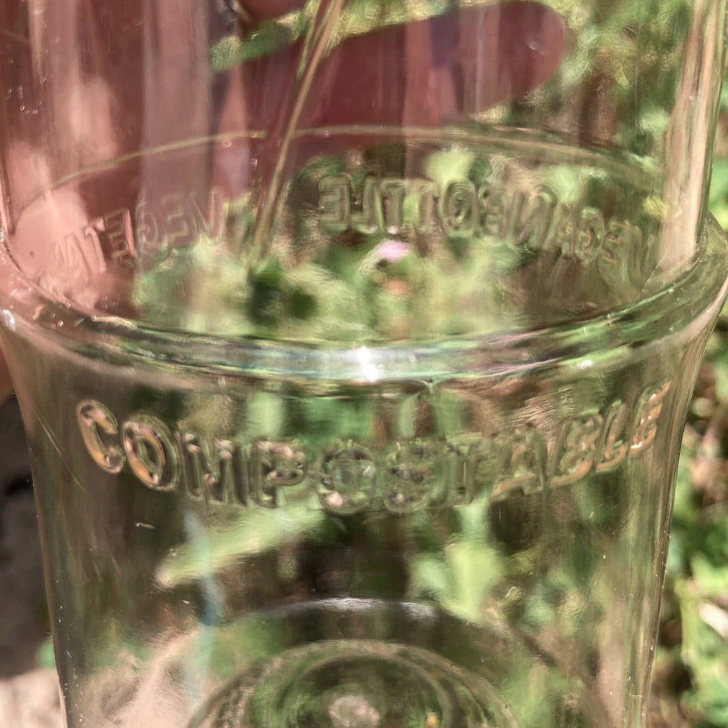 bouteille biodegradable transparente