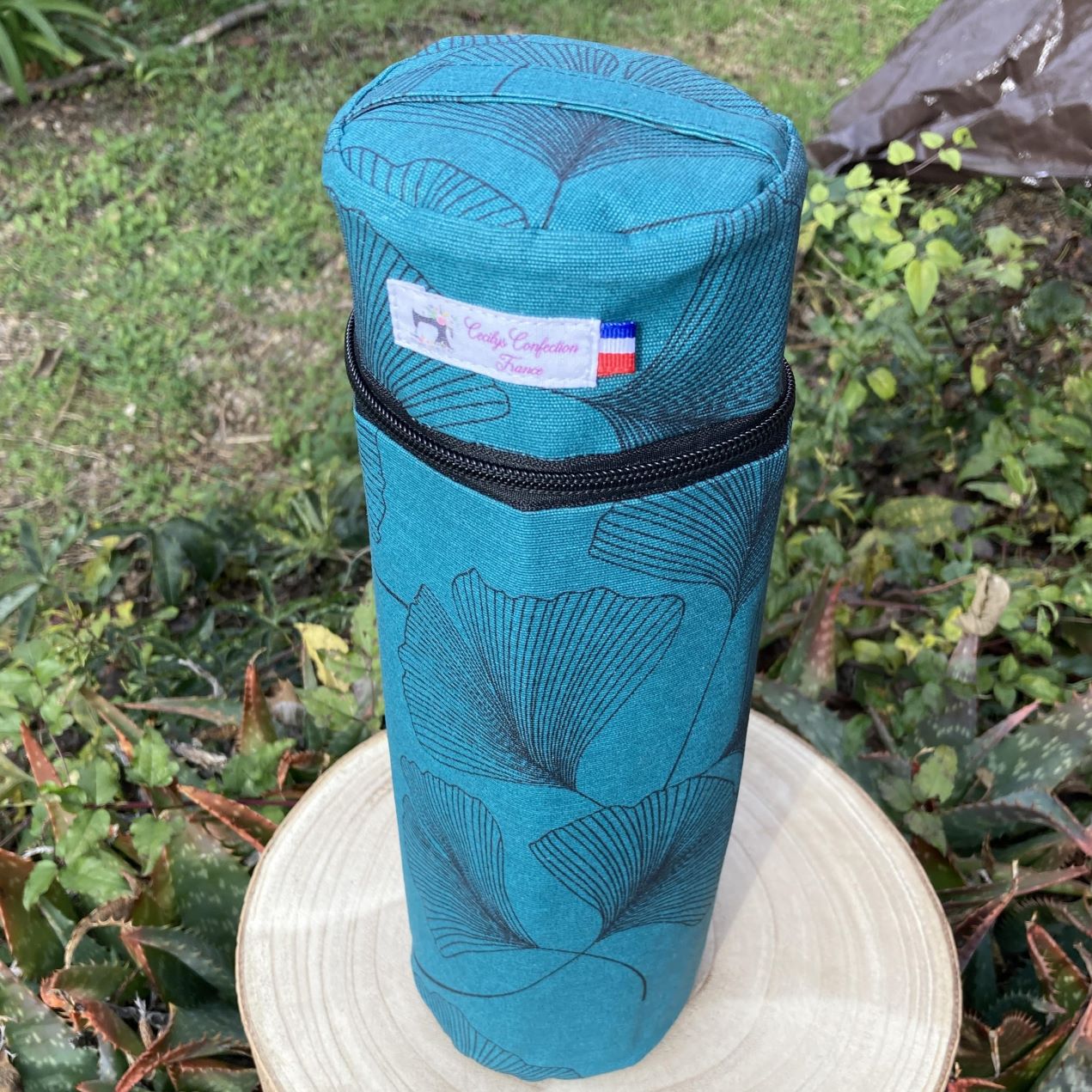 porte bouteille istoherme en tissu bleu