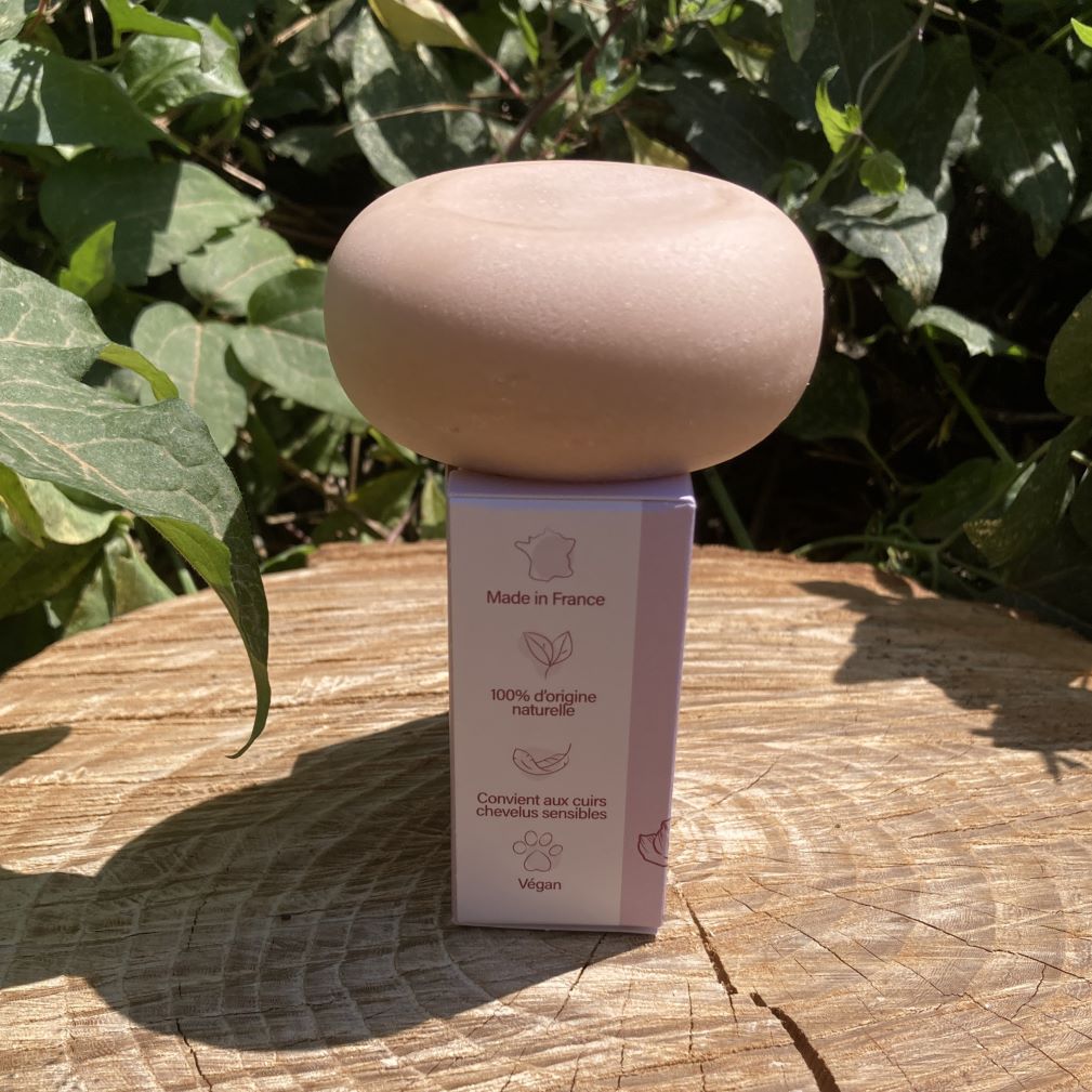 shampoing solide rose cheveux secs