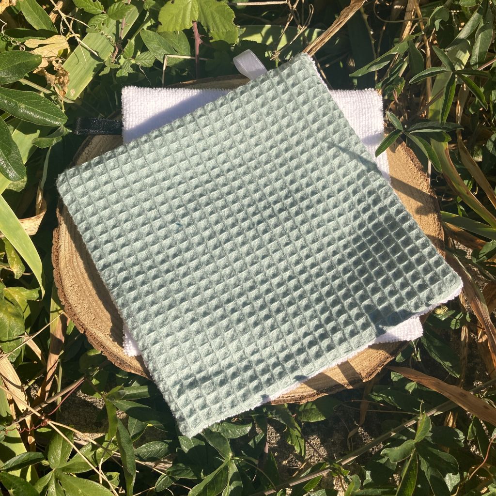 lingette microfibre vert d'eau