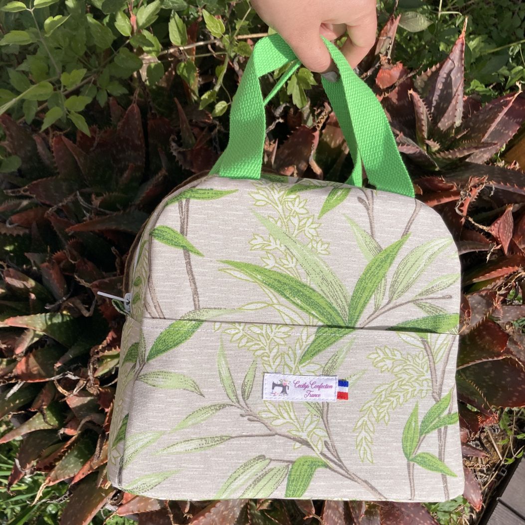 sac motifs bambou de face avec poignée