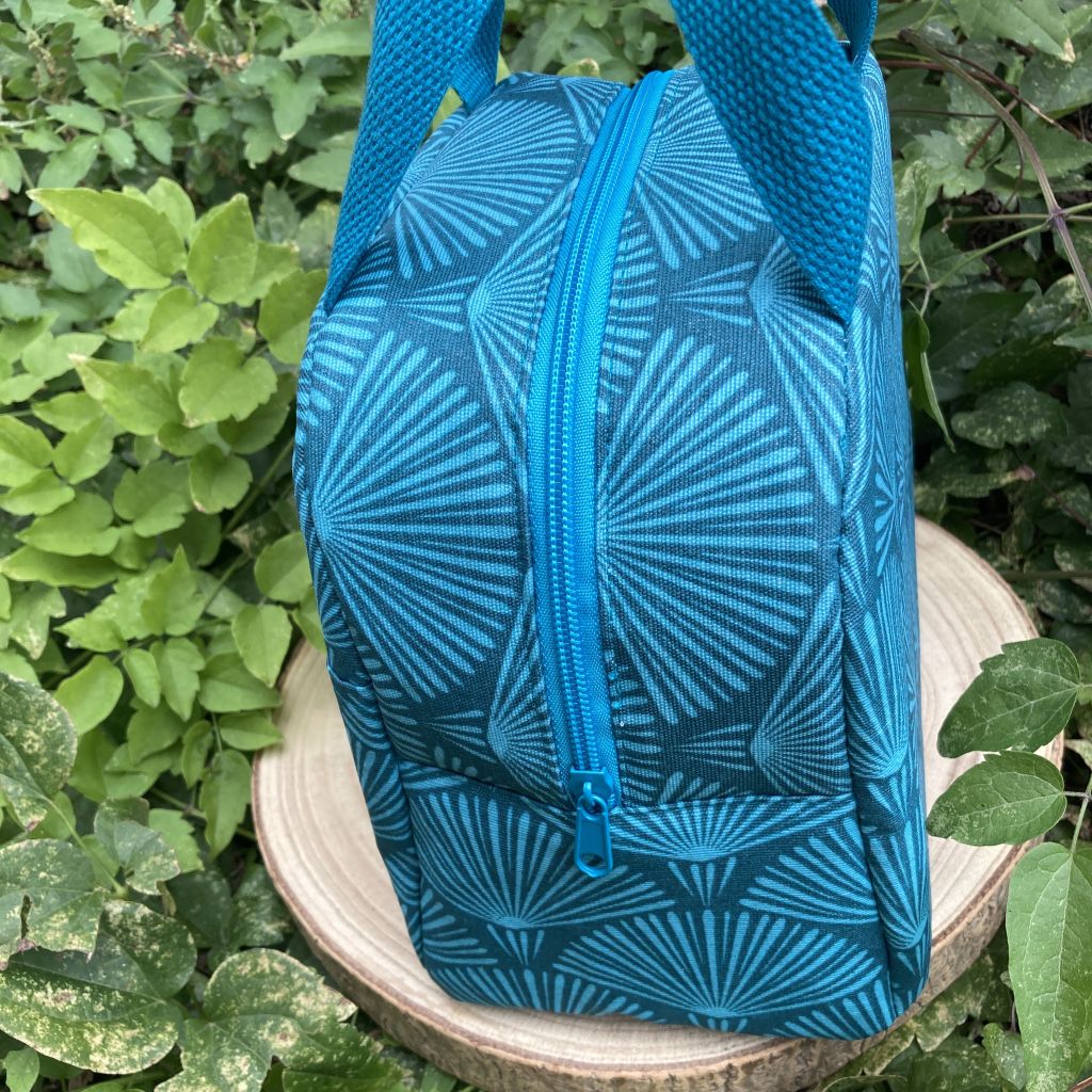 sac isotherme bleu de profil