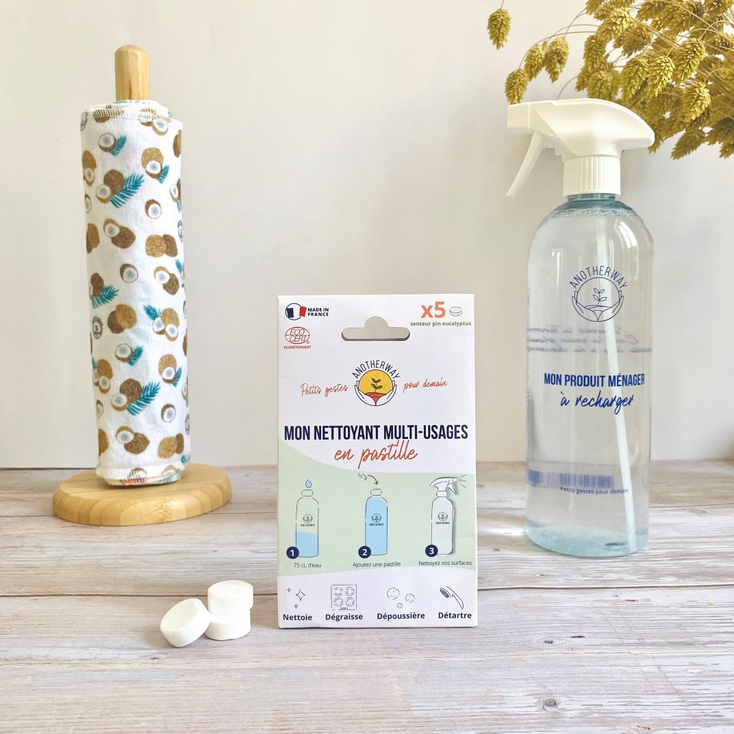 nettoyant menager dans cuisine