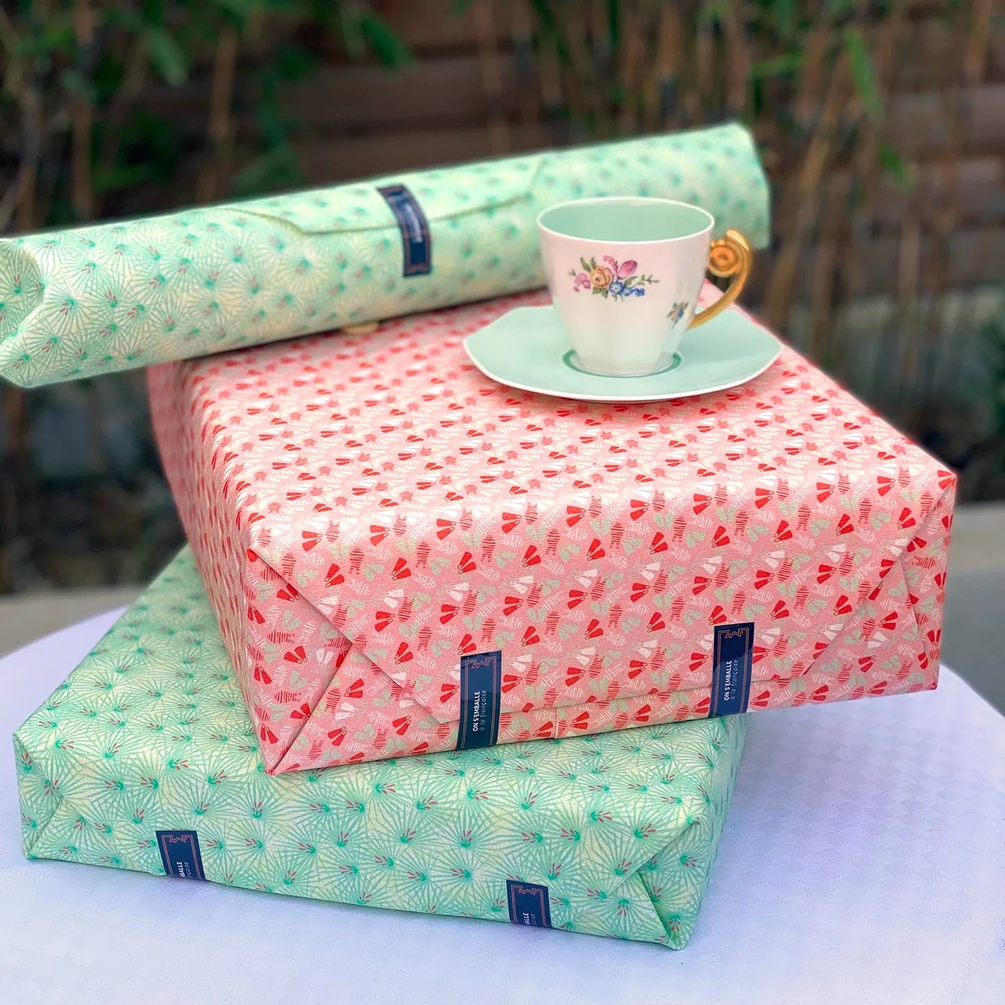 Papier cadeau réutilisable en tissu