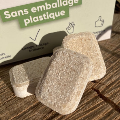 détail Tablettes lave-vaisselle éco-responsables naturelles, zero plastique