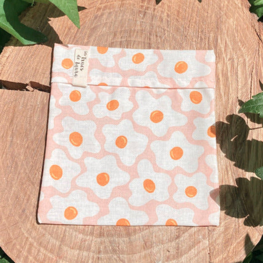 Pochette à goûter lavable - coton enduit - Le shop zero dechet