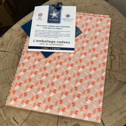 Feuille cadeau réutilisable rouge