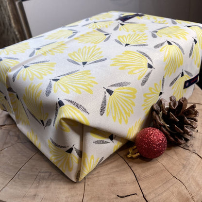 Papier cadeau réutilisable jaune