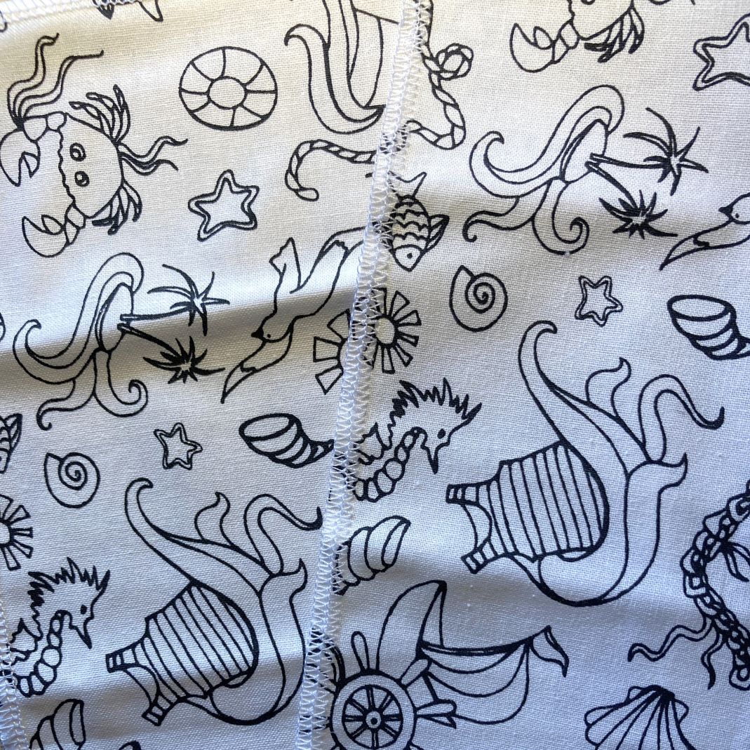 set de table en coton, coloriage, reutilisable, feutres, lavable, economique