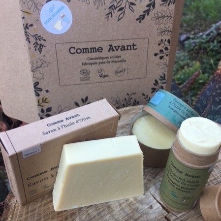 détail produits coffret soins homme comme avant