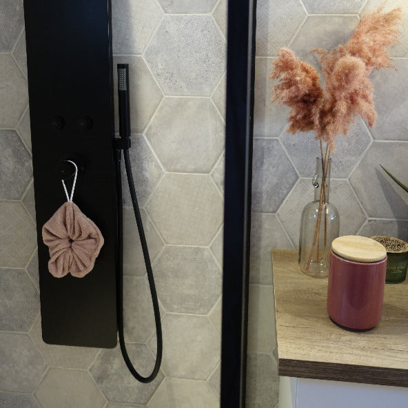 salle de bain zero dechet, fleur de douche
