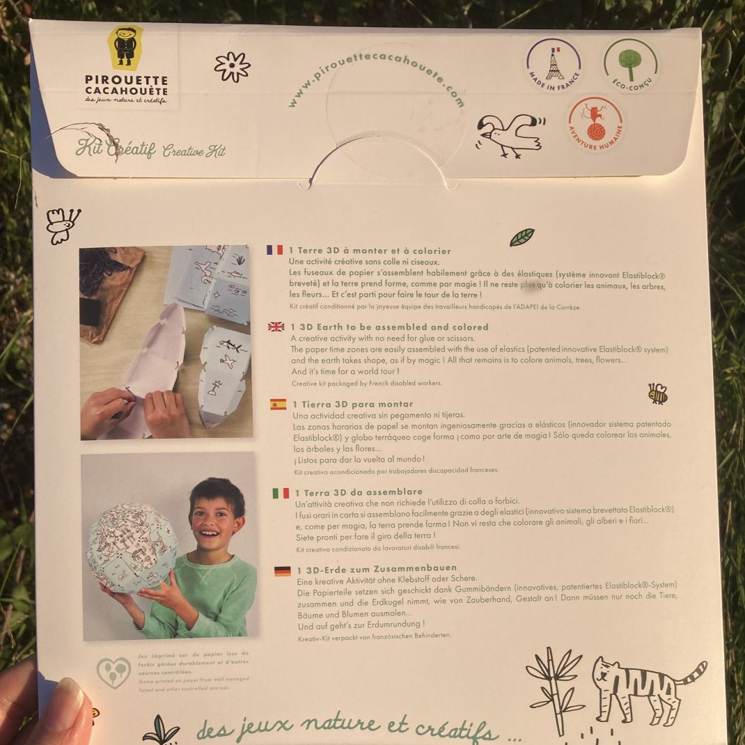 Kit créatif Terre 3D à colorier