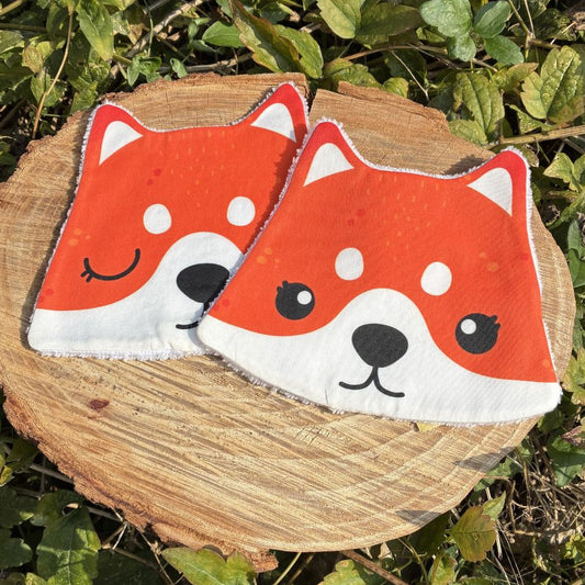 duo lingettes motif renard