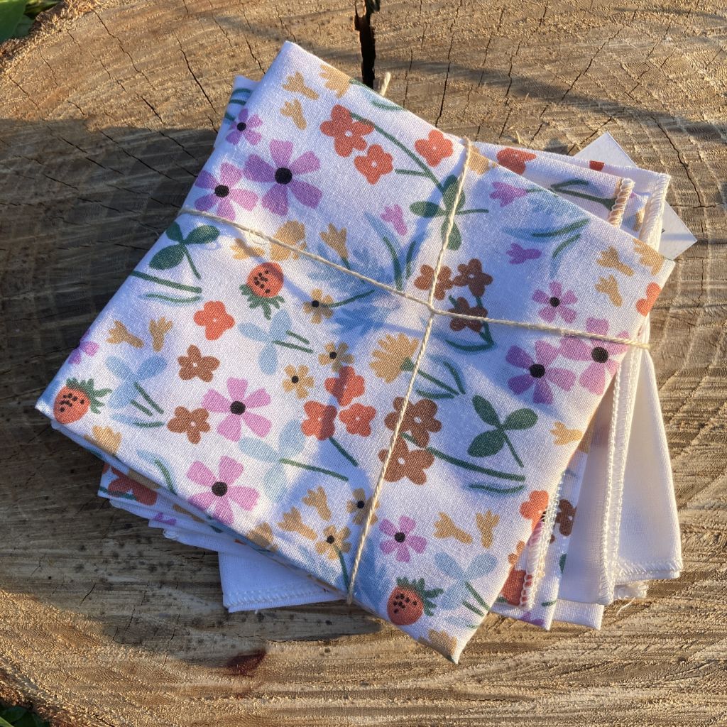 lot de 4 mouchoirs lavables