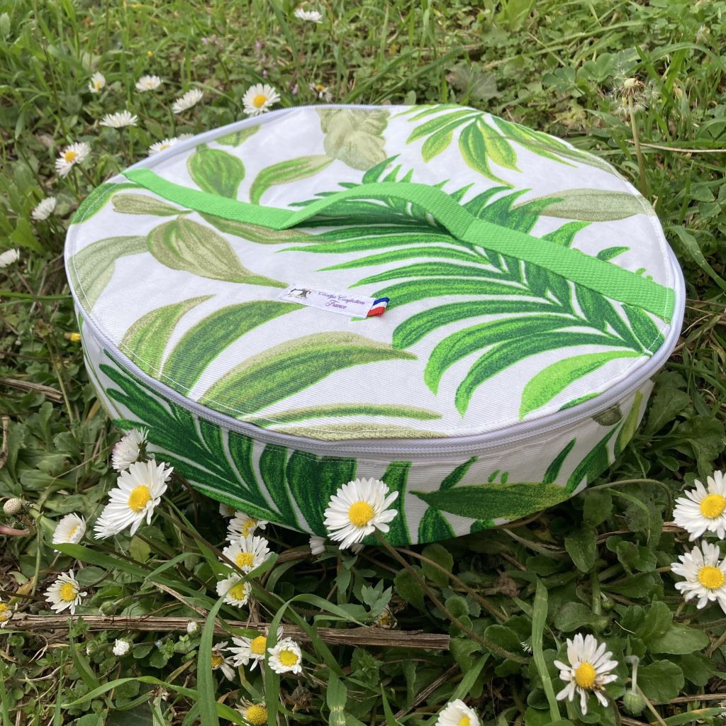 sac isotherme vert feuilles