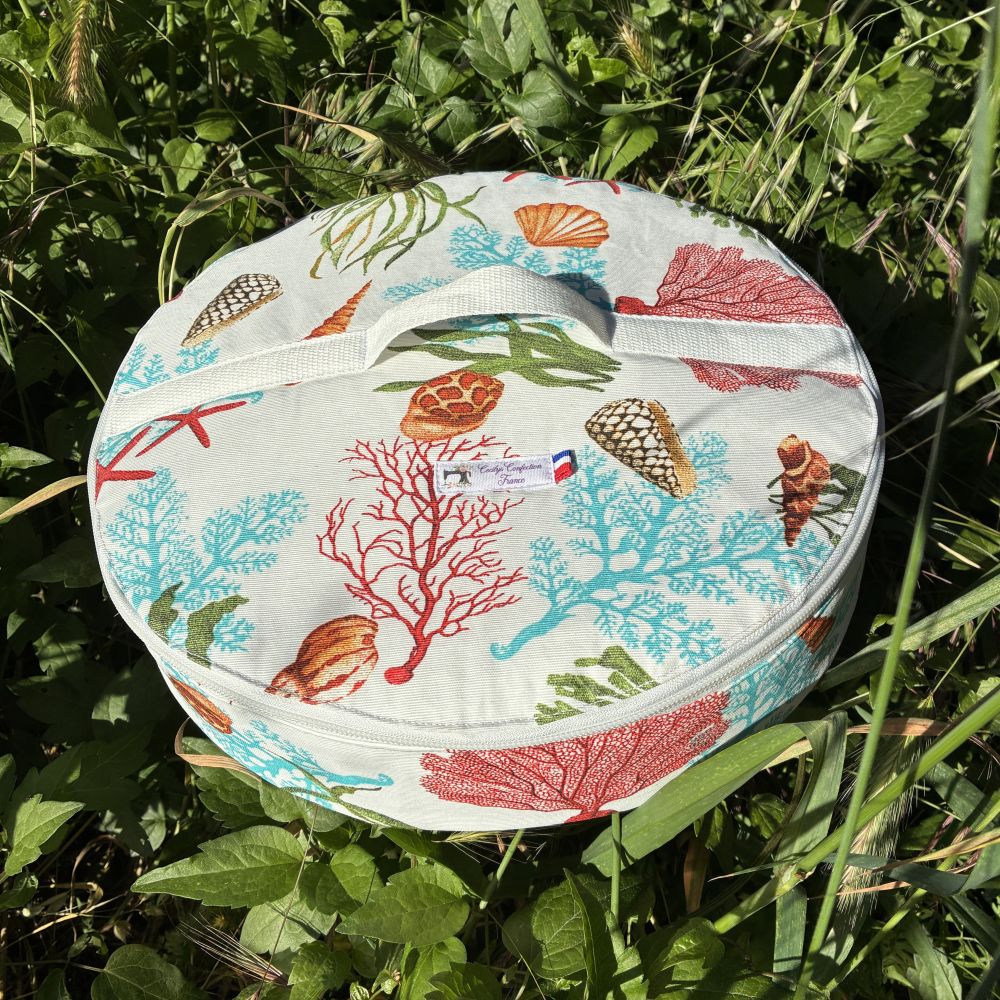 sac à tarte blanc motifs océan