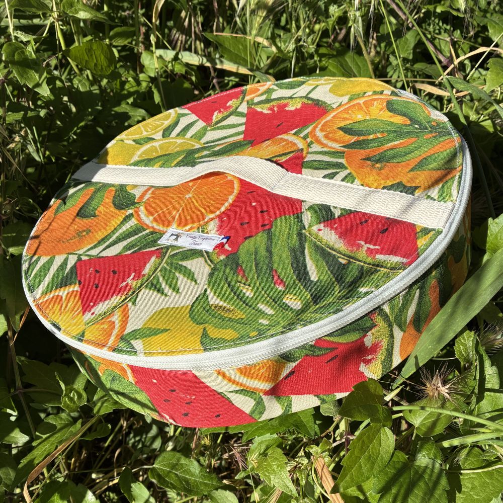 sac transport gâteau fruits