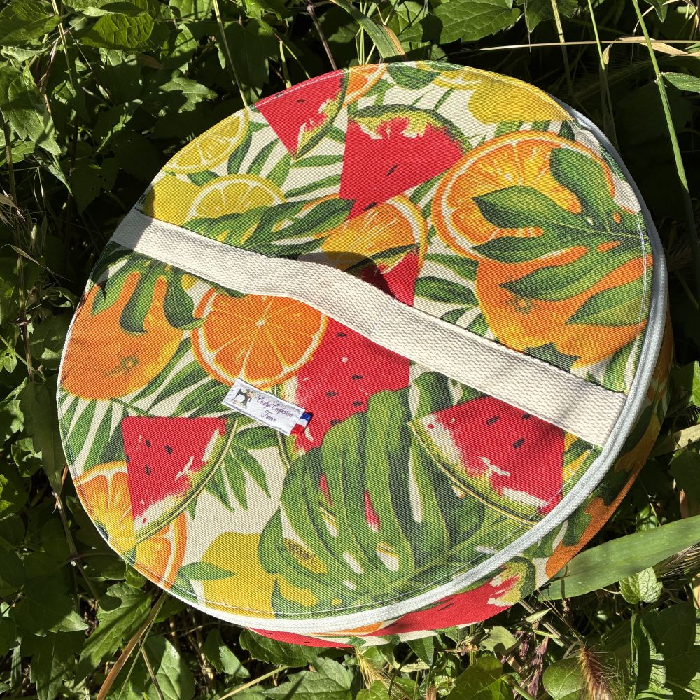 sac transport gâteau motifs fruits