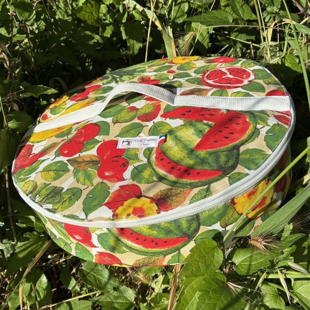 sac transport gâteau fruits