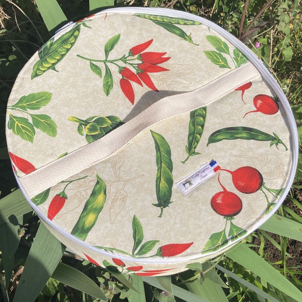 sac à tarte motifs radis et piment