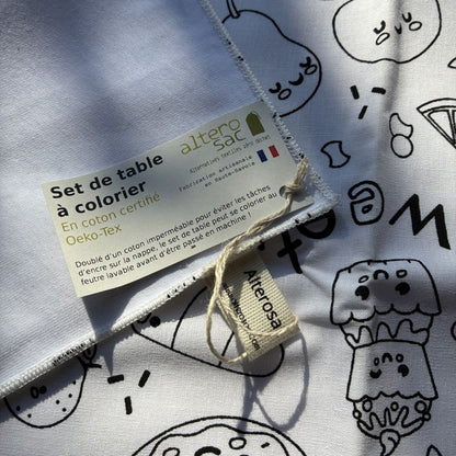 Set de table à colorier