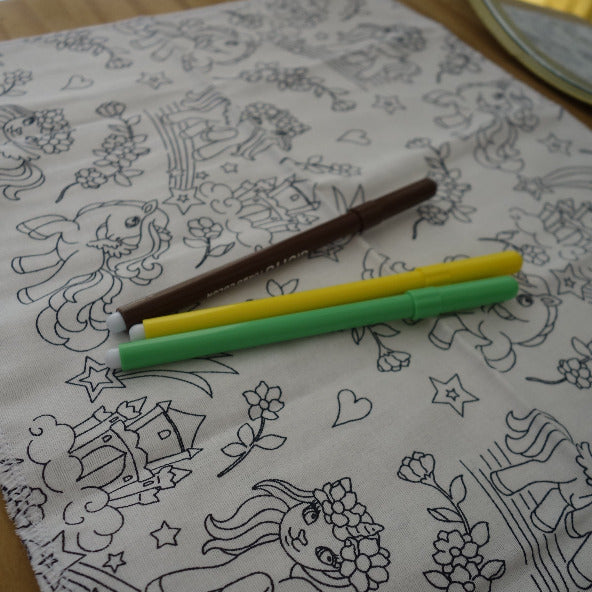 coloriage, set lavable, enfant, feutres, lingette, hygiene, jeu, animaux, mignons