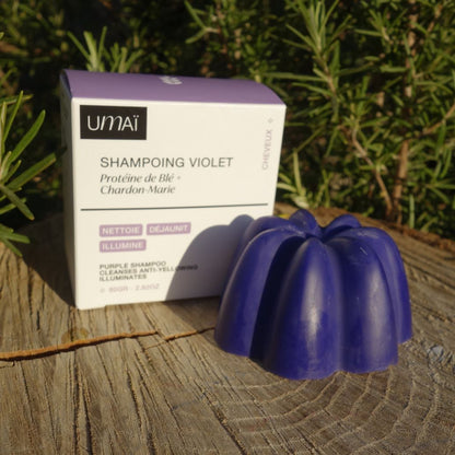 shampoing umai violet et packaging